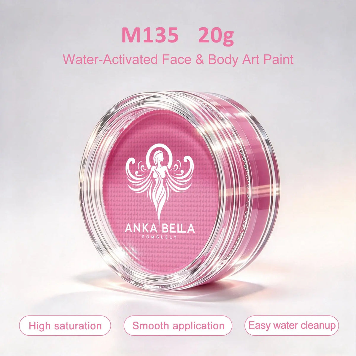 Anka Bella 20g Single Color Water-Based Face Paint Refill (Pink Tones) Anka Bella