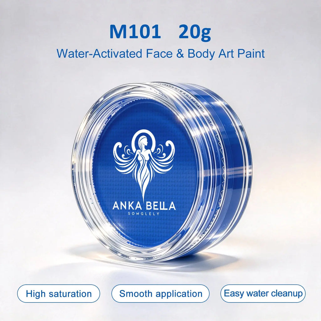 Anka Bella 20g Single Color Water Activated Face Paint Refill, Skin-Safe Non-Toxic Professional Face & Body Paint Anka Bella