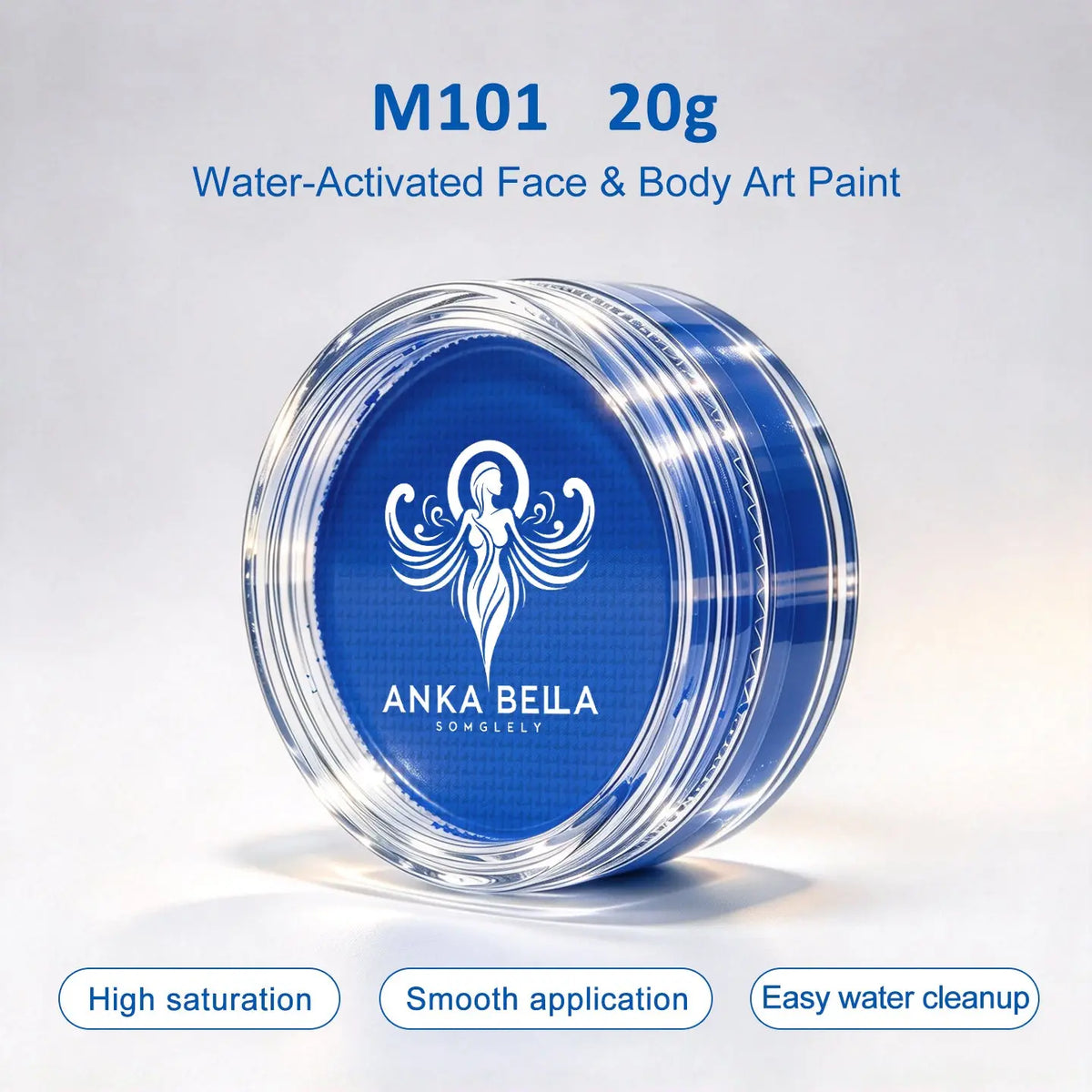 Anka Bella 20g Single Color Water Activated Face Paint Refill, Skin-Safe Non-Toxic Professional Face & Body Paint Anka Bella