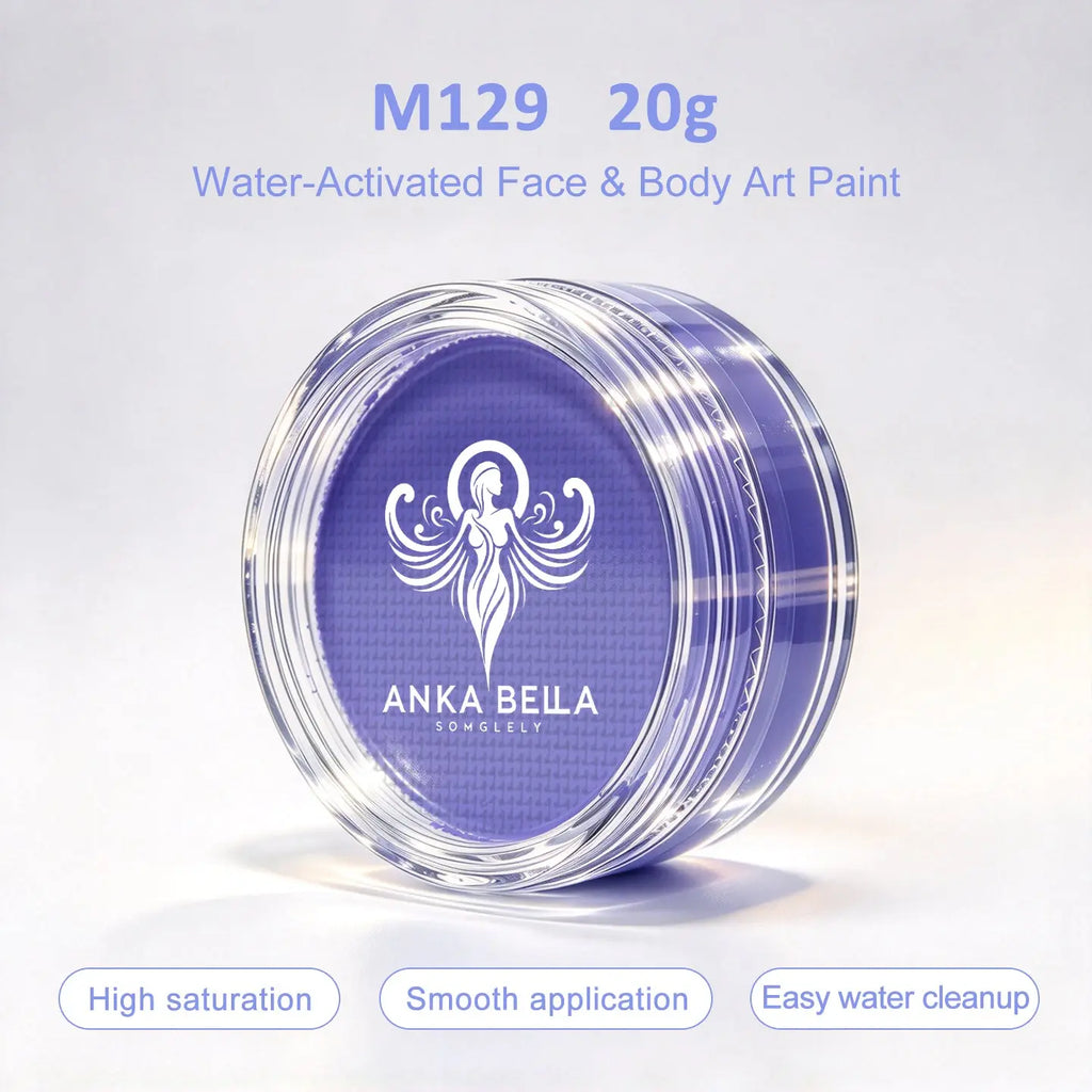 Anka Bella 20g Single Purple Water Activated Face Paint Refill, Skin-Safe Pigment for Face & Body Art Anka Bella