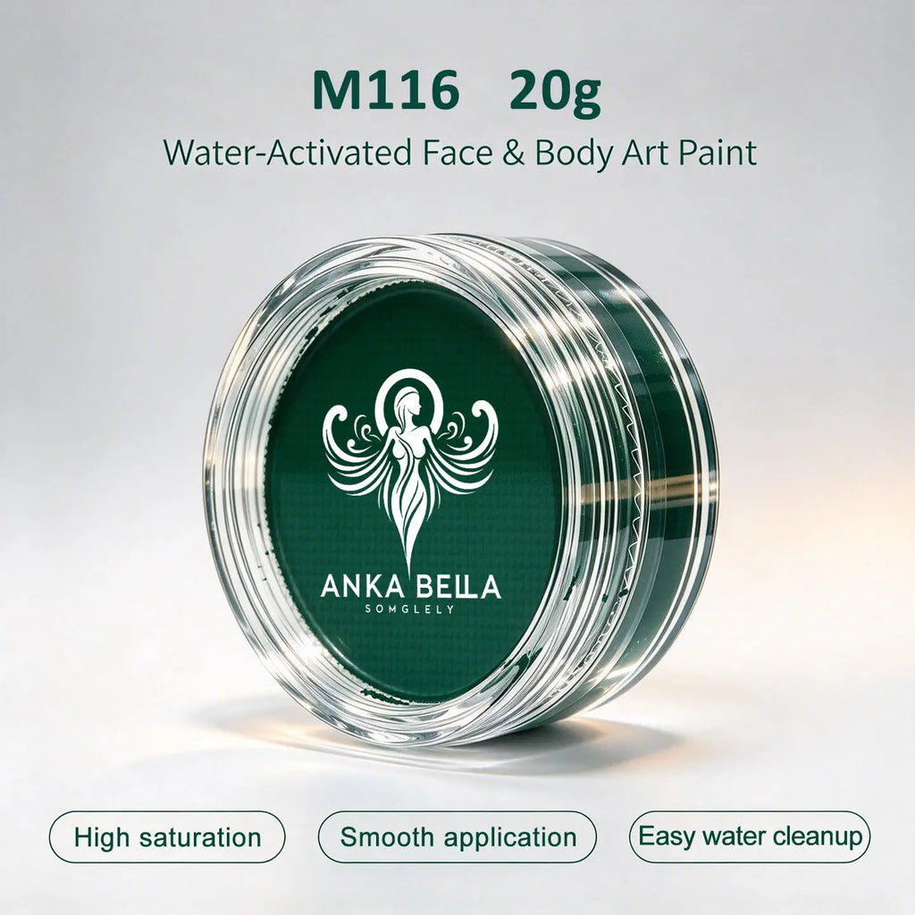 Anka Bella 20g Single Color Water Activated Face Paint Refill, Skin-Safe Non-Toxic Professional Face & Body Paint（副本） Anka Bella
