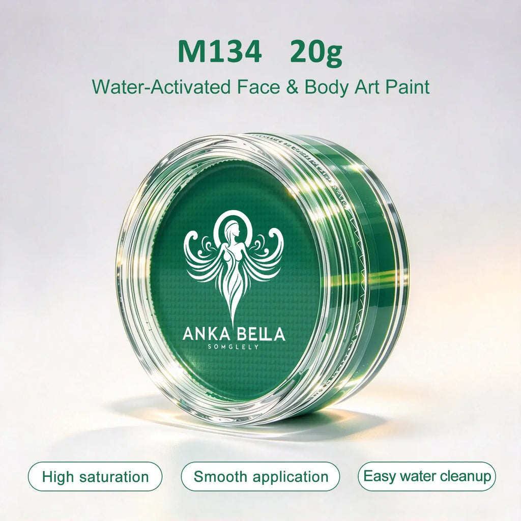 Anka Bella 20g Single Color Water Activated Face Paint Refill, Skin-Safe Non-Toxic Professional Face & Body Paint（副本） Anka Bella