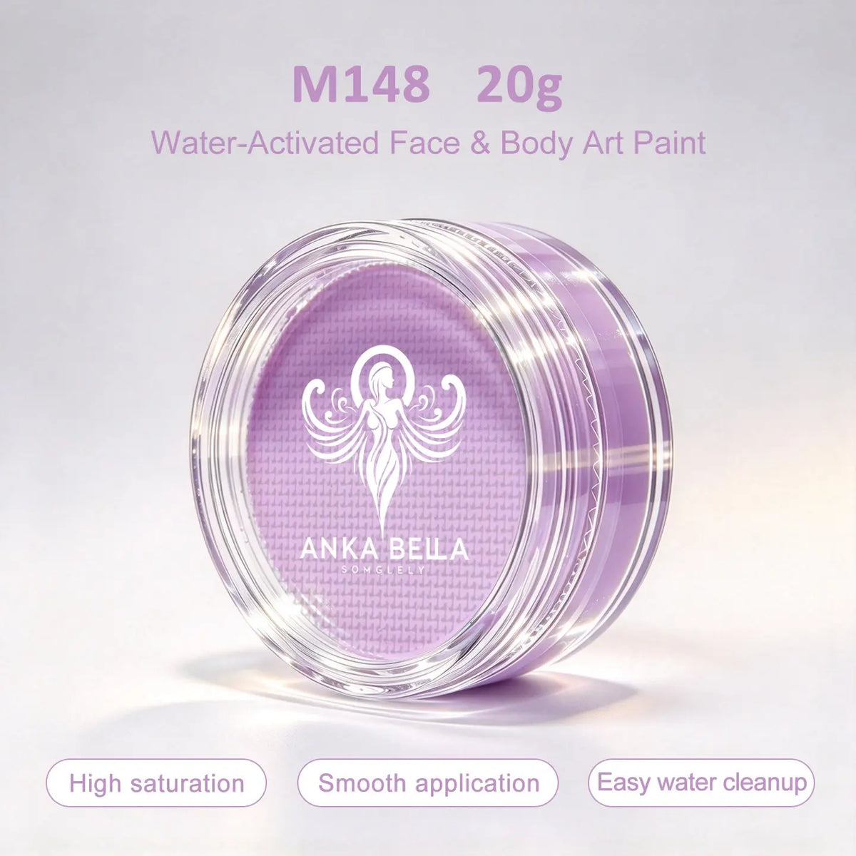 Anka Bella 20g Single Purple Water Activated Face Paint Refill, Skin-Safe Pigment for Face & Body Art Anka Bella