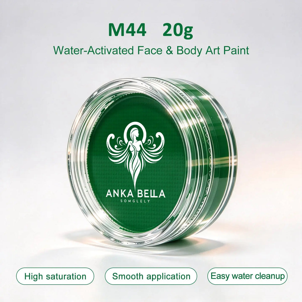 Anka Bella 20g Single Color Water Activated Face Paint Refill, Skin-Safe Non-Toxic Professional Face & Body Paint（副本） Anka Bella
