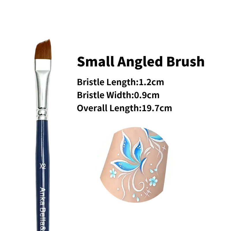 face painting brushes 1-18 with New D1 & D2 Dagger Brushes - Anka Bella Anka Bella