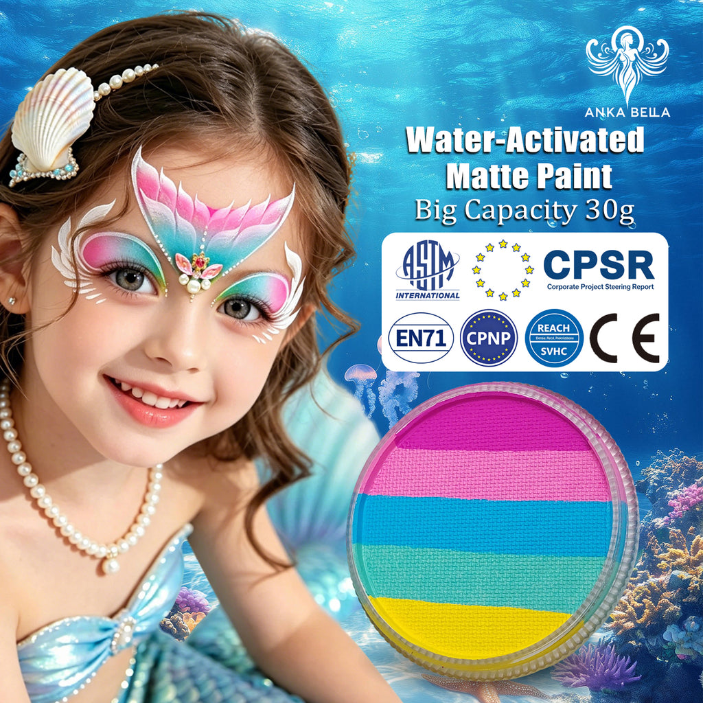 Anka Bella face paint global safety certifications including ASTM CE EN71 CPSR CPNP REACH