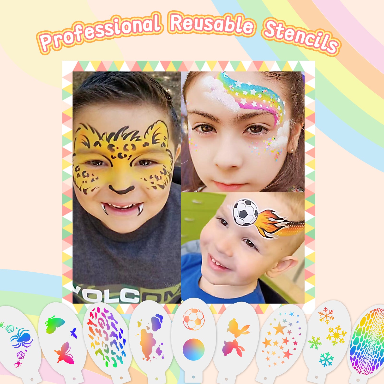 Pintura facial del set Rainbow Falls de Anka Bella