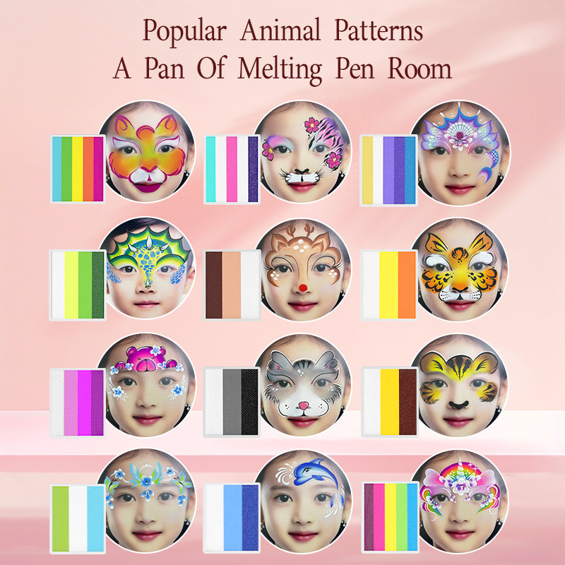 Paleta de colores de animales lindos - Pastel de 12 colores