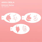 AnkaBella Unicorn Series reusable face paint stencils for kids cosplay makeup