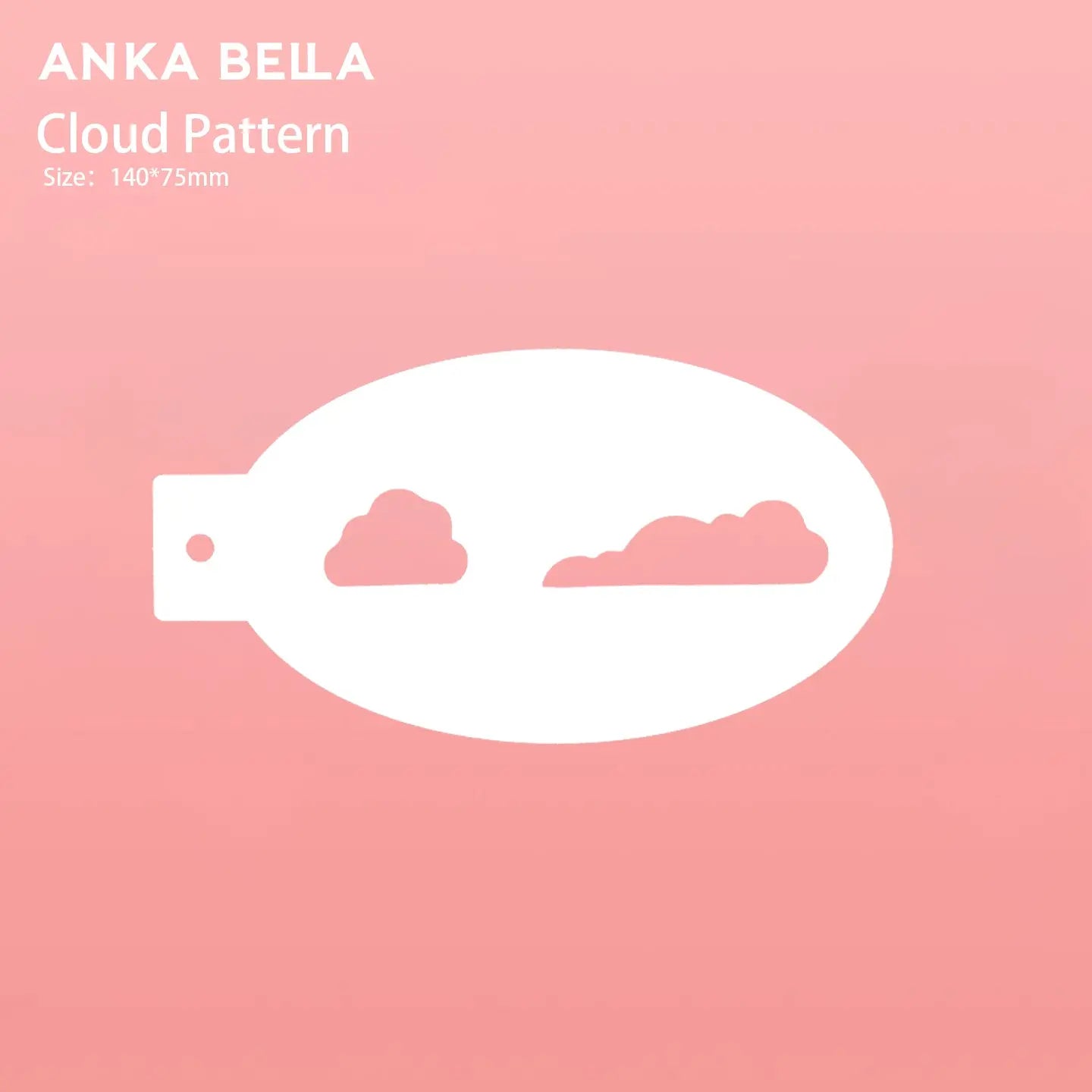 AnkaBella single cloud pattern face paint stencil for kids face painting