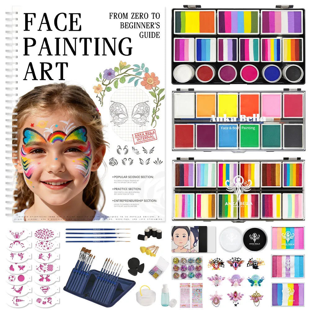 Advanced Face Painting Master Kit(Book + Video Tutorials + Materials) Anka Bella
