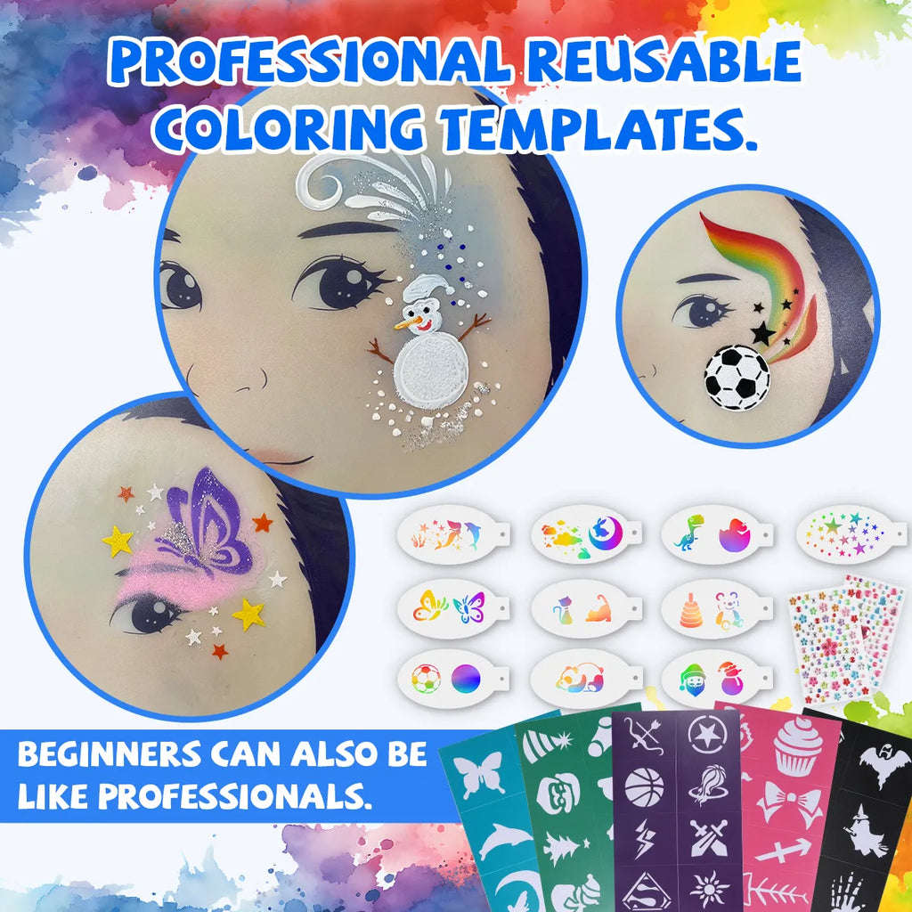 24-Color Face Painting Kit for Kids – Safe,  Fun with 30 Free Tutorial Videos