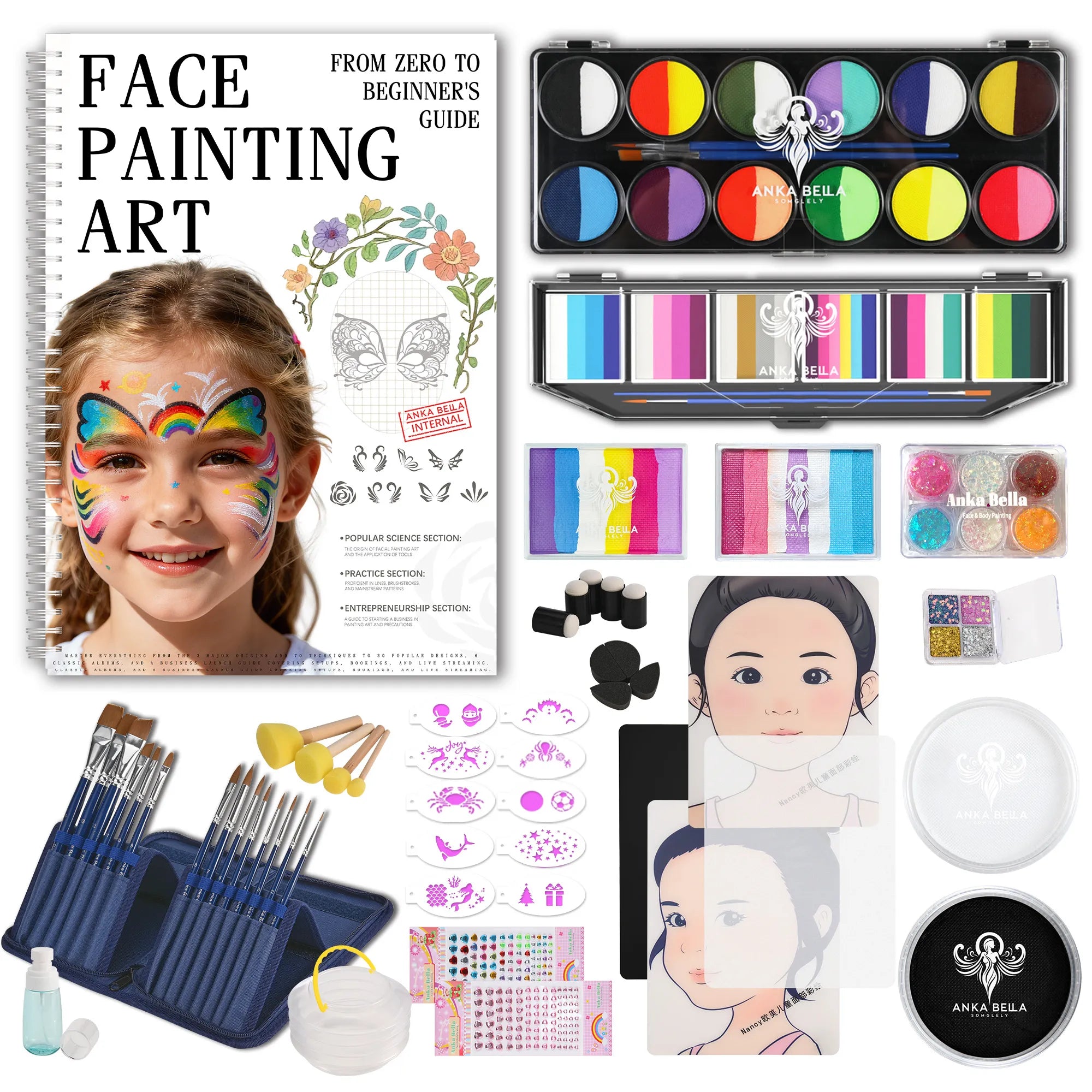 Face painting art：From zero to beginner's guide(Set)