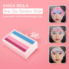 Rose Elsa Rainbow Strips Face Paintings, Anka Bella Anka Bella