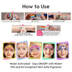 24 Color Face Paint Non-Toxic Professional Face Paint Kit how to use