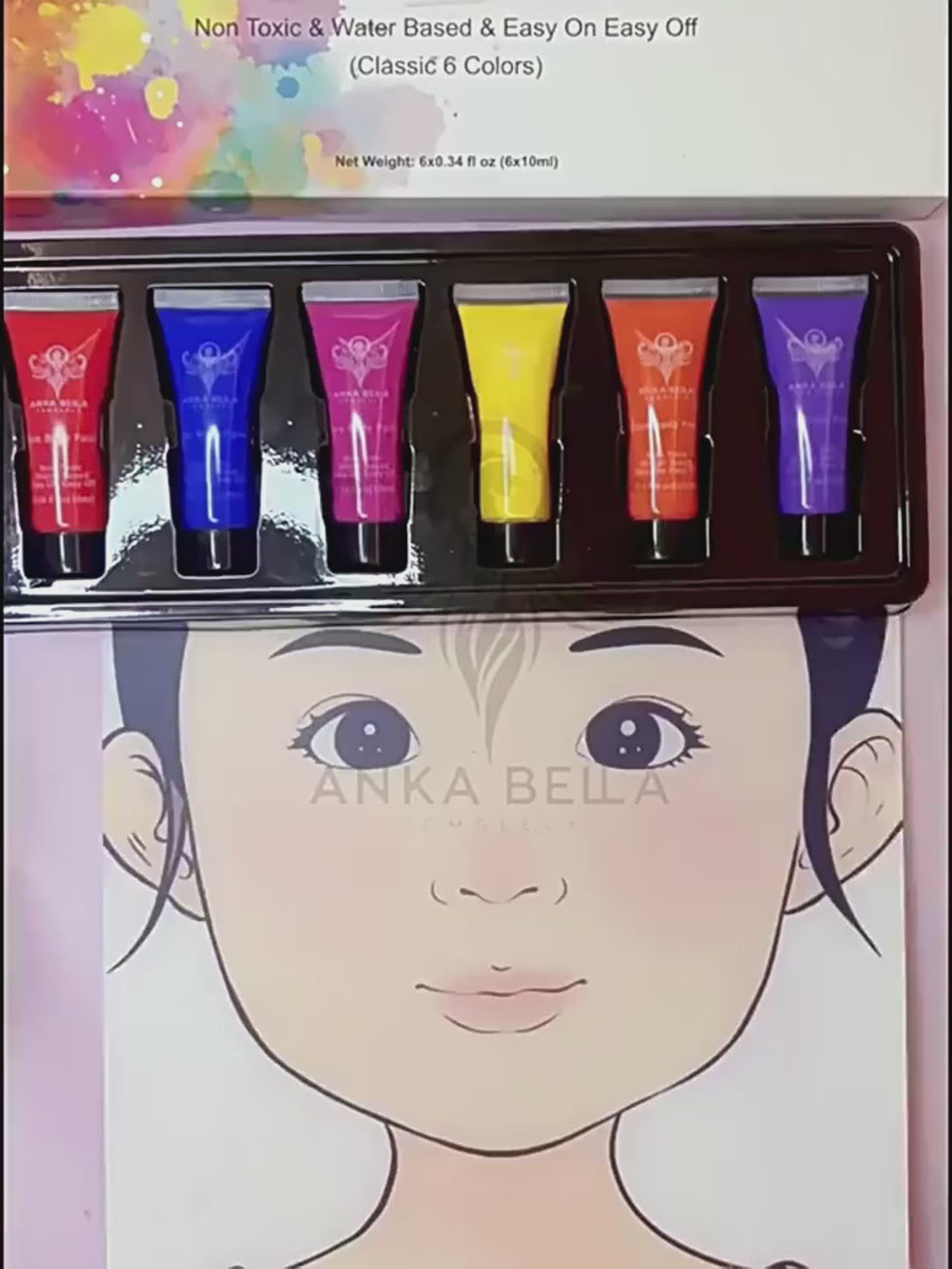 Water-Based Embossing Body Paint Set