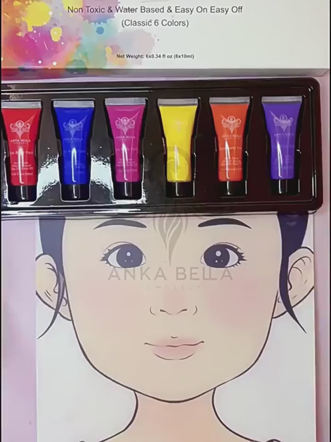 Water-Based Embossing Body Paint Set