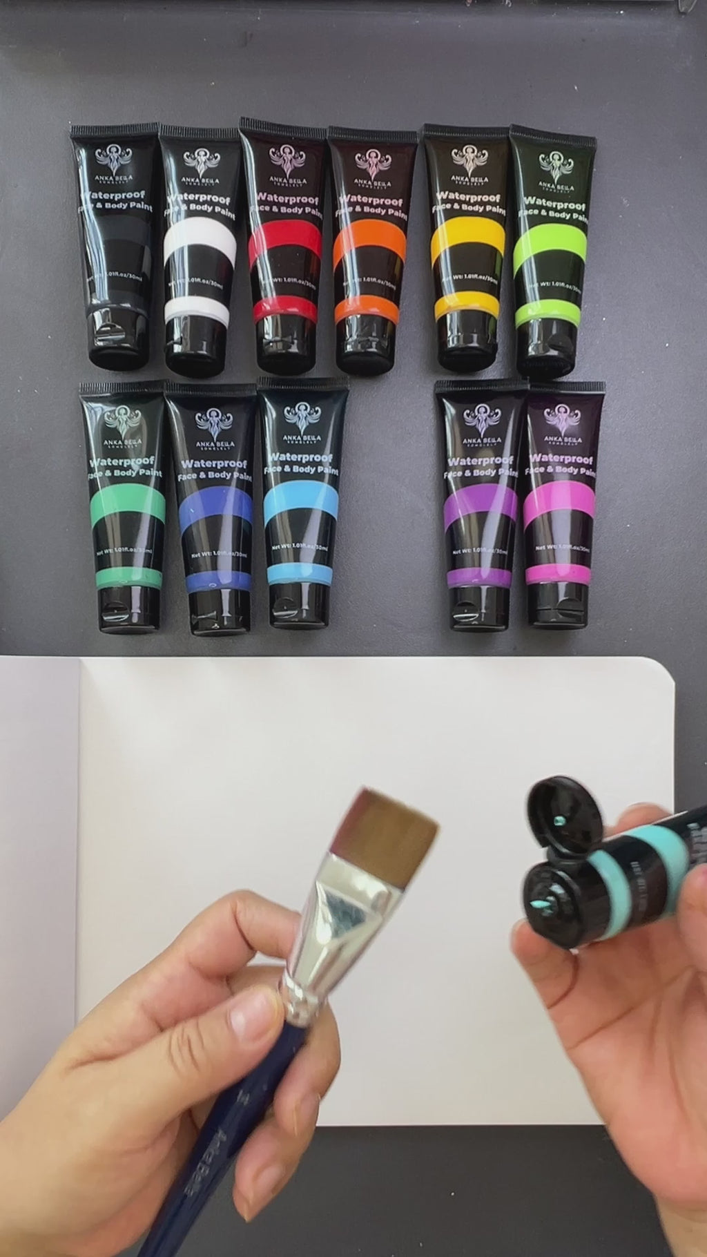 12-Color Waterproof Paint Set